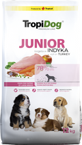Tropidog Premium Junior Indyk Z Ryżem 12kg