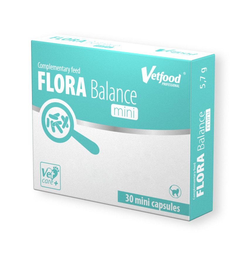 VETFOOD FLORA Balance mini 30 kapsułek – wsparcie flory jelitowej