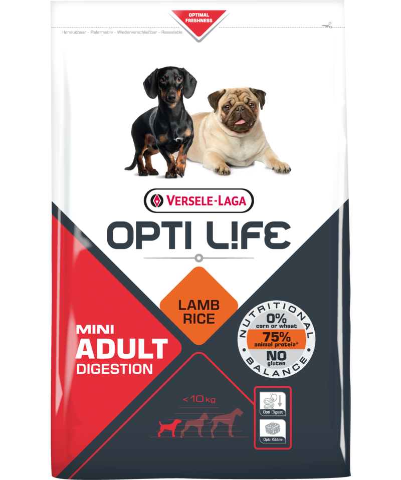 Versele-Laga Opti Life Adult Digestion Mini Jagnięcina Z Ryżem 7,5kg