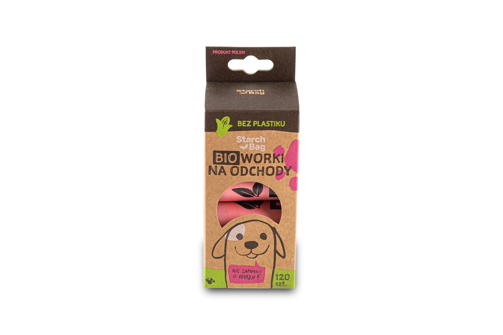 Zolux Starchbag Kompostowalne Bioworki Na Odchody Różowy 15szt